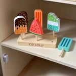 Decoration Prop Wooden Kitchen Toy Play House Simulation Food Game  Girls Boys