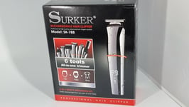 SURKER Cordless Beard Trimmer Mens Hair Clippers Body Mustache Nose Groomer New