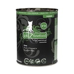 catz finefood Purrrr Canard Monoprotéine N° 115 Boîte de 6 boîtes de 400 g de Nourriture Humide pour Chats sensibles à la Nutrition 70% de Viande