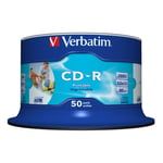 CD-R Verbatim AZO Wide Inkjet Printable 50 antal (50 antal)