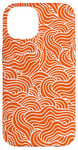 Coque pour iPhone 14 Motif simple orange dessiné à la main sans couture