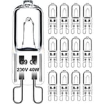 G9 Glödlampa 40W 230V Dimbar Varmvit, G9 Halogenlampa 300c Tolerans, G9 Ugnlampa För Mikrovågsugn Spis Taklampor, 12-pack