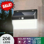 206 Led Solar Power Motion Sensor Garden Outdoor Floodlight Pir Security Light H