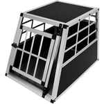 Monster Shop - Cage de Transport en Aluminium 50 x 54 x 69 cm - 1 Porte - Angle 65° Avant et 90° Arrière - Parfaite pour Voyage Trajet Animaux Petit