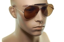 TOM FORD HOLDEN Men Sunglasses TF818 28E Large Pilot ROSE GOLD BROWN DARK HAVANA