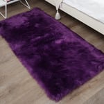 (4062-violetti-60x180cm 23x70 tuumaa) Paksu valkoinen matto Pehmeä turkki olohuoneeseen Pehmomatto Makuuhuoneen jäljitelmä Villa Pörröinen Lattiamatot Ikkuna Sängyn puolella Kodinsisustus matot