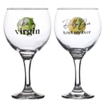 2x Large Gin Tonic Cocktail Glasses 645ml Glass G&T Balloon Copa Party Gift Set