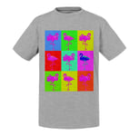 T-Shirt Enfant Mosaïque De Flamants Roses Pop Art Colorés Pep's Moderne Animaux