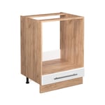 Meuble pour four Fame-Line, Blanc Haute brillance, 60 cm sans plan de travail Vicco