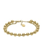 Fossil Women's All Stacked Up Gold-Tone Stainless Steel Beaded Bracelet, JF04751710