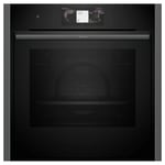 Neff N90 Slide &amp; Hide Electric Single Oven - Graphite Grey