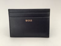 New Men’s Hugo Boss ‘Ariell’ Black Premium Leather 5-Card Holder Boxed