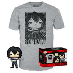 Funko POP! & Tee: My Hero Academia (MHA) - Shota Aizawa - Extra Large - (XL) - T-Shirt - Clothes With Collectable Vinyl Figure - Gift Idea - Toys and Short Sleeve Top for Adults Unisex Men and Women