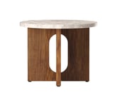 Androgyne Side Table Ø50 cm - Walnut/Kunis Breccia Stone