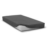 Fitted Sheet 90 x 190 + 30 cm Charcoal Grey