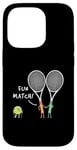 Coque pour iPhone 14 Pro Raquette de sport Fun Match Backhand Raquette de tennis