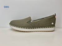 Clarks Step Glow Slip On Cloud Steppers Canvas Loafers Pumps Olive Green UK 6