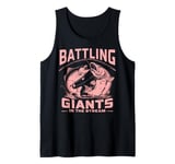 Battling Giants in the Stream Salmon Fishing Tank Top