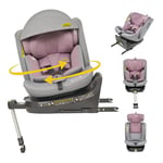 Jovikids Siège Auto Pivotant 360 ISOFIX ECE R129 pour bébé 40cm - 150cm Protections latérales，Rose