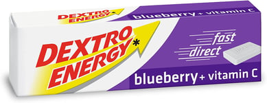 Dextro Energy Blueberry Glucose Tablets with Vitamin C, Pack of 24, 47 g, Energy