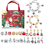 Girls Christmas Advent Calendar 2023, Diy 24 Days Christmas Countdown Calendar Unique Charm Bracelet Advent Calendar, Diy Advent Calendar Jewelry For Children Christmas Birthday Presents