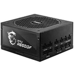 MSI MPG A650GF Bloc d'Alimentation, Prise EU, 650W, Certifié 80 Plus Gold, PSU ATX Entièrement Modulaire, Support GPU 3 x 6+2Pin, Condensateurs Japonais 105°C, Câbles Noirs Plats, Garantie 10 ans