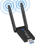 AC1300 Mbps Clé WiFi Puissante,USB 3.0 Double Bande,2.4G/5GHz Dongle WiFi,Adaptateur WiFi PC/Laptop/Desktop/Tablet,Compatible avec Windows 11/10/8/7/Vista/XP,Mac OS X.[Y189]