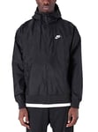 Nike M NSW He WR JKT HD Veste de Sport Homme Black/Black/Black/(Sail) FR: L (Taille Fabricant: L)