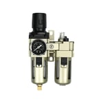 Memkey - Séparateur d'eau Réducteur de pression Régulateur d'air comprimé pour compresseur d'air comprimé, filtre de 3/8 pouce et brouillard d'huile