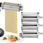 VEVOR 3Pcs Pasta Attachment for KitchenAid Stand Mixer Pasta Roller Cutter Set