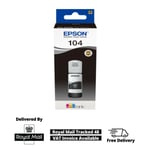 Original  Epson 104 Black EcoTank Printer Ink Bottle for ET-2711 4700