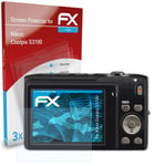 atFoliX 3x Protecteur d'écran pour Nikon Coolpix S3100 clair