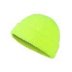 (Fluoresoiva Vihreä) 2024 Miesten Muoti Neulotut Hatut Poika Pääkallohattu Miesten Pipo Talvi Retro Brimless Baggy Melon Cap Cuff Docker Fisherman Asusteet