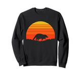 Raccoon Retro Sunset Nature Wildlife Animal Lover Sweatshirt