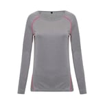 Tri Dri Women's TriDri® "Lazer cut" Scooped Top - tröja - Silver Melange - XS