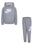 Nike Kids Unisex Club Fleece Hoodie And Joggers Set - Dark Grey