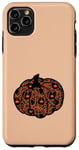 Coque pour iPhone 11 Pro Max Citrouille noire toile d'araignée pêche Blush femmes filles Halloween