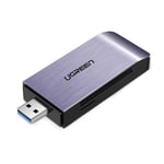 SD / micro SD / CF / MS minneskortläsare, USB 3.0-kontakt - grå