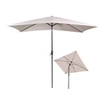 Urban Living SUNNYDAYS PARASOL 2X3MTR INCLINABLE SABLE MAT ALUMINIUM BALEINE ACIER