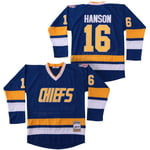 Men Ice Hockey Jersey Hanso 16 17 18 NHL Movie Jersey Embroidery Breathable Long Sleeve T-shirt Sweatshirts