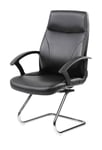 Dmora Macquarie, Fauteuil directionnel avec accoudoirs, Chaise Ergonomique de Bureau, Noir, 60 x 59 x 95 cm, 60x59h95