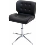 Décoshop26 - Fauteuil chaise de bureau salle à mager pivotante hauteur réglable synthétique noir pied métal chromé