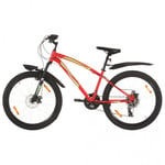 Mountainbike 21 växlar 26-tums däck 42 cm röd