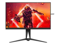 AOC AGON AG275QXN - AG5 Series - écran LED - jeux - 27" - 2560 x 1440 QHD @ 165 Hz - VA - 400 cd/m² - 3000:1 - DisplayHDR 400 - 1 ms - 2xHDMI, 2xDisplayPort - noir, rouge