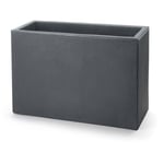 Jardinière Rectangulaire Anthracite 60x24,5 cm h 24,5 mod. Schio Cassa