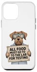 Coque pour iPhone 12 mini All Food Must Go to the Lab Design Funny Dog Specs