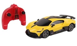 TURBO CHALLENGE - Bugatti Divo - RC Prestige - 1/24-094432 - Voiture Télécommandée - Jaune - Piles Non Incluses - Plastique - Jouet Enfant - Cadeau - À Partir de 6 Ans