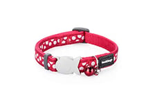Red Dingo Collier pour Chat Rouge Pois Blancs 20-32 12 mm