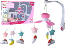 Leantoys Baby Bed Carousel Sound Himmelrosa