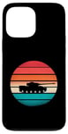 Coque pour iPhone 13 Pro Max Silhouette de réservoir de coucher de soleil vintage